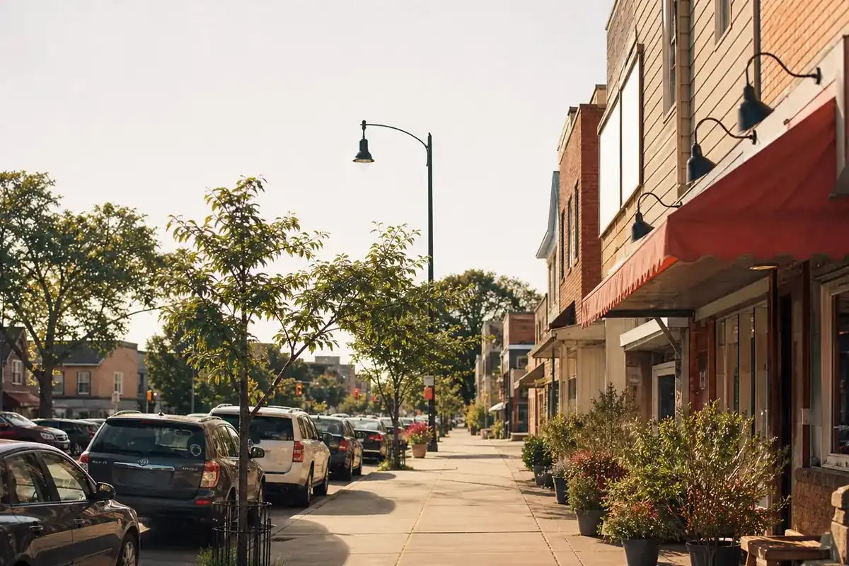 Queens and Long Island service area neighborhood main street